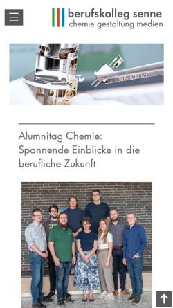 Vorschau der mobilen Webseite www.bk-senne.de, Berufskolleg Senne
