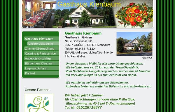 Vorschau von gasthaus-kienbaum.jimdo.com, Gasthaus Kienbaum