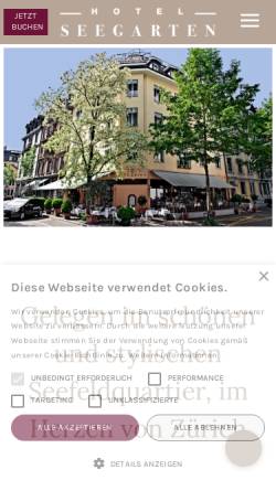Vorschau der mobilen Webseite hotel-seegarten.ch, Hotel Seegarten