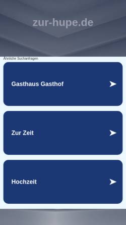 Vorschau der mobilen Webseite www.zur-hupe.de, Restaurant und Pension 