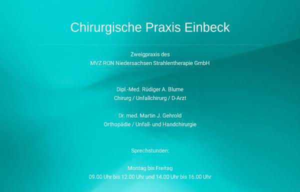 Vorschau von www.chirurgie-einbeck.de, Chirurgische Praxis Einbeck - Dipl.-Med. Rüdiger Blume
