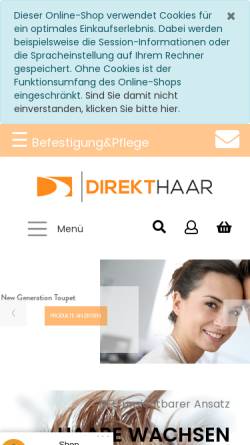 Vorschau der mobilen Webseite direkthaar.de, DirektHaar - Der Toupet & Haarersatz Blog