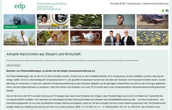 Vorschau von www.edppartner.de, Elsner Dühring Pieper Steuerberatungsgesellschaft Partnerschaft