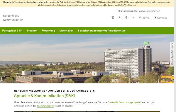 Vorschau von www.sk.tu-dortmund.de, Sprache und Kommunikation, TU Dortmund