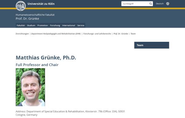 Prof. Dr. Matthias Grünke