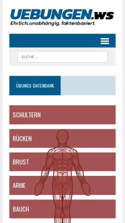 Vorschau der mobilen Webseite www.uebungen.ws, Uebungen.ws