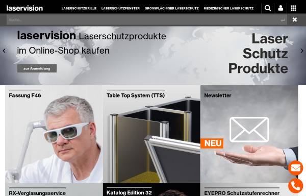 Vorschau von www.uvex-laservision.de, Laservision GmbH & Co.KG