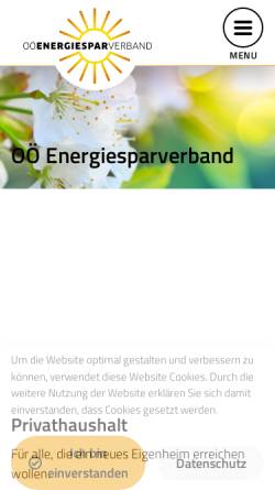 Vorschau der mobilen Webseite www.energiesparverband.at, Europäische Pellets-Konferenz - O.Ö. Energiesparverband