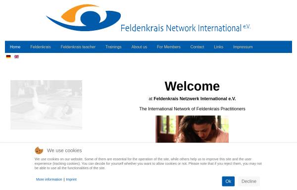Vorschau von feldenkraisinternational.org, Feldenkrais Network International