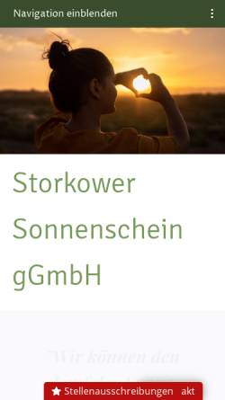 Vorschau der mobilen Webseite sonnenschein-kehrigk.de, Sonnenschein e.V. Kehrigk