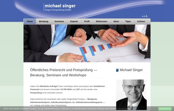 Vorschau von www.singer-preispruefung.de, Singer Preisprüfung GmbH