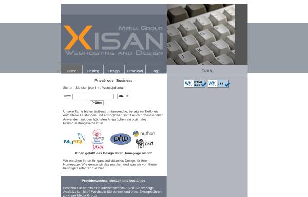 Vorschau von www.xisan.de, Xisan Media Group - Daniel Brechel