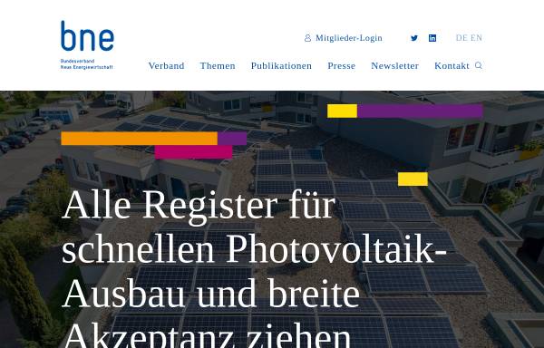Vorschau von www.bne-online.de, BNE, Bundesverband Neuer Energieanbieter