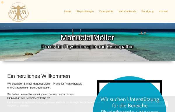 Vorschau von www.physiomm.de, Manuela Möller, Praxis für Physiotherapie und Osteopathie