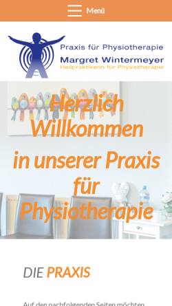 Vorschau der mobilen Webseite www.kgpraxis.de, Margret Wintermeyer, Praxis für Krankengymnastik
