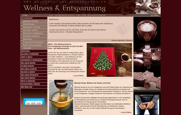 Vorschau von www.wellness-und-entspannung.de, Magazin für Wellness und Entspannung