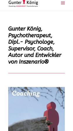Vorschau der mobilen Webseite www.koenigscoaching.de, KönigsCoaching - Diplom-Psychologe, Supervisor BDP Gunter König