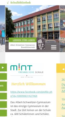 Vorschau der mobilen Webseite www.asg-ehst.de, Albert-Schweitzer-Gymnasium