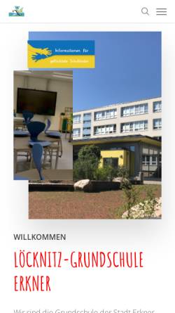 Vorschau der mobilen Webseite www.grundschule-erkner.de, Löcknitz-Grundschule Erkner