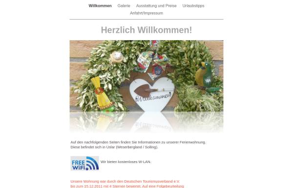 Vorschau von www.feriendomizil-weserbergland.de, Ferienwohnung - Gisela Driehorst