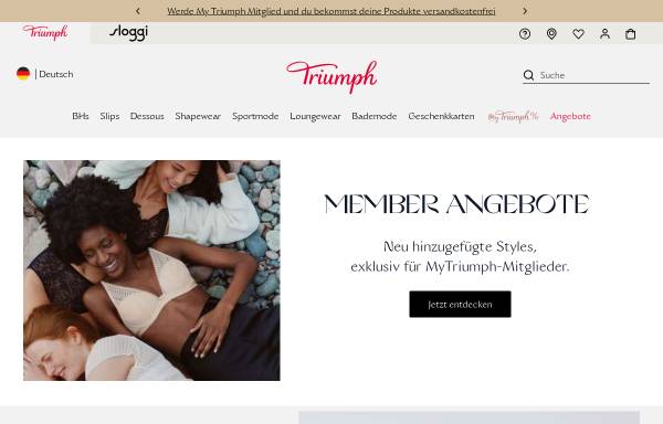 Vorschau von de.triumph.com, Triumph Global Sales AG