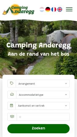 Vorschau der mobilen Webseite www.campinganderegg.be, Camping Anderegg