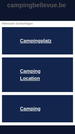 Vorschau der mobilen Webseite www.campingbellevue.be, Camping Belle-Vue Champagne