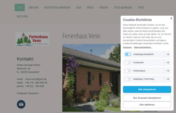Vorschau von www.haus-venn.eu, Ferienhaus Venn
