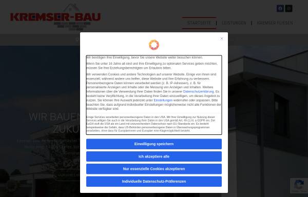 Vorschau von www.kremser-bau.de, Kremser Bau GmbH