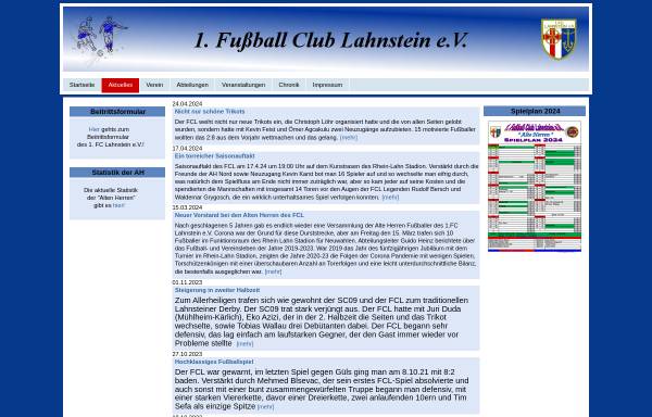 Vorschau von www.fclahnstein.de, 1. FC Lahnstein e.V.