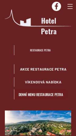 Vorschau der mobilen Webseite www.hotelpetra.cz, Hotel Petra