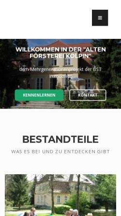 Vorschau der mobilen Webseite www.bst-immo.de, Alte Försterei Kolpin