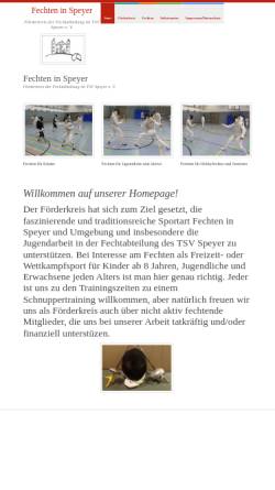 Vorschau der mobilen Webseite www.fechten-in-speyer.de, Turn- und Sportverein 1847 e.V. Speyer