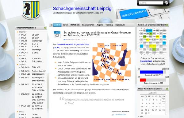 Vorschau von www.schachgemeinschaft-leipzig.de, Schachgemeinschaft Leipzig e.V.