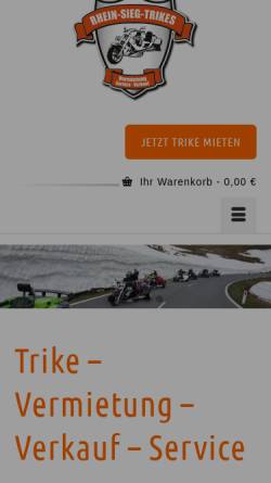 Vorschau der mobilen Webseite www.rhein-sieg-trikes.de, Rhein-Sieg Trikes GbR