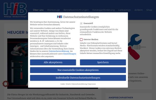 Vorschau von www.heuger.de, Heuger Industriebedarf GmbH