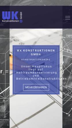 Vorschau der mobilen Webseite www.wk-hannover.de, WK Konstruktionen GmbH