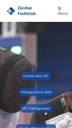Vorschau der mobilen Webseite www.zfc.ch, Zürcher Fechtclub