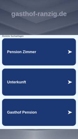 Vorschau der mobilen Webseite www.gasthof-ranzig.de, Gasthof und Pension Ranzig