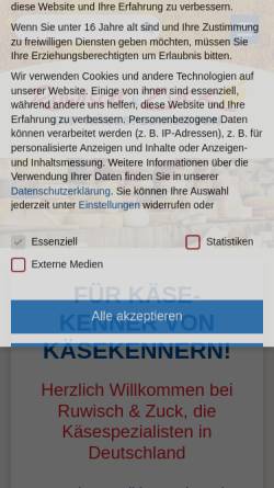 Vorschau der mobilen Webseite ruwischzuck.de, Zuck GmbH & Co. KG