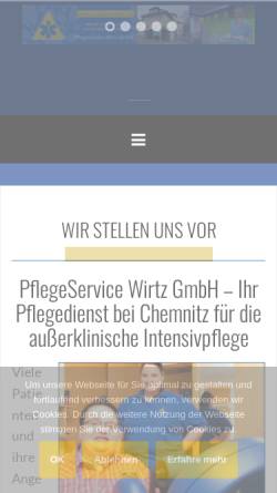 Vorschau der mobilen Webseite www.heimbeatmung-deutschland.de, PflegeService Wirtz KG