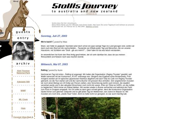 Vorschau von www.stolli.de, Stollis Journey - Australien und Neuseeland [Matthias Stoll]