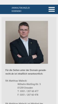 Rechtsanwalt für Arbeitsrecht Matthias Malecki, Dresden
