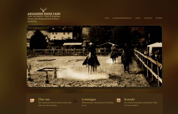 Vorschau von www.absarokee-horse-farm.de, Absarokee Horse Farm