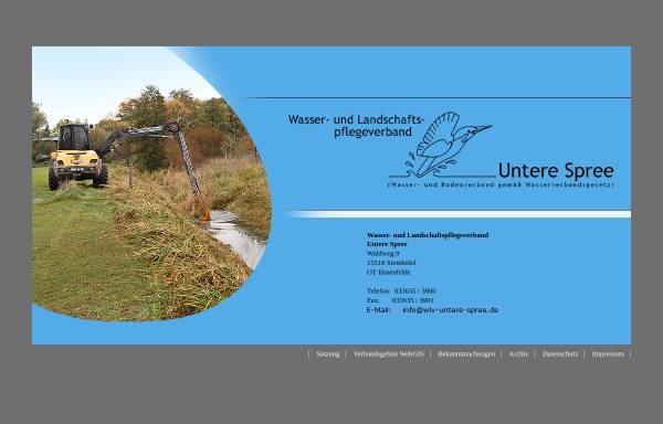 Vorschau von www.wlv-untere-spree.de, Wasser- und Landschaftspflegeverband Untere Spree