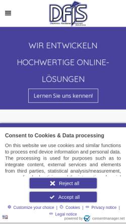 Vorschau der mobilen Webseite www.df-is.de, Dominic Forderer Internet Solutions