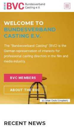 Vorschau der mobilen Webseite castingverband.de, Bundesverband Casting e.V. - BVC - Casting Verband
