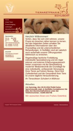 Vorschau der mobilen Webseite www.tierarztpraxis-schubert.de, Tierarztpraxis Schubert
