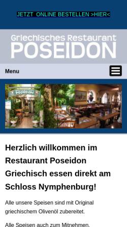 Vorschau der mobilen Webseite www.poseidon-muenchen.com, Restaurant Poseidon