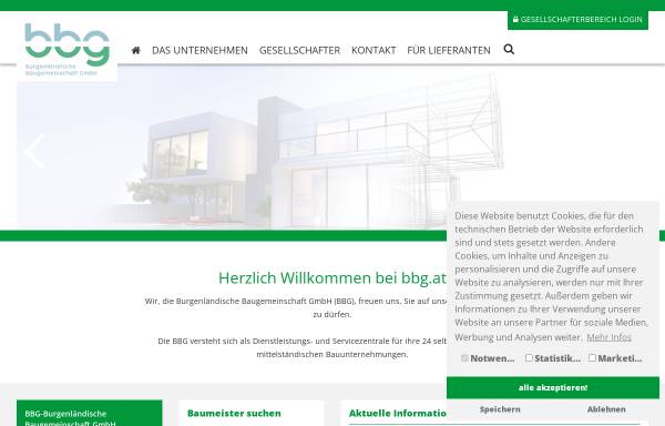 Vorschau von www.bbg.at, BBG Bgld. Bauwirtschaftsförderungs GmbH